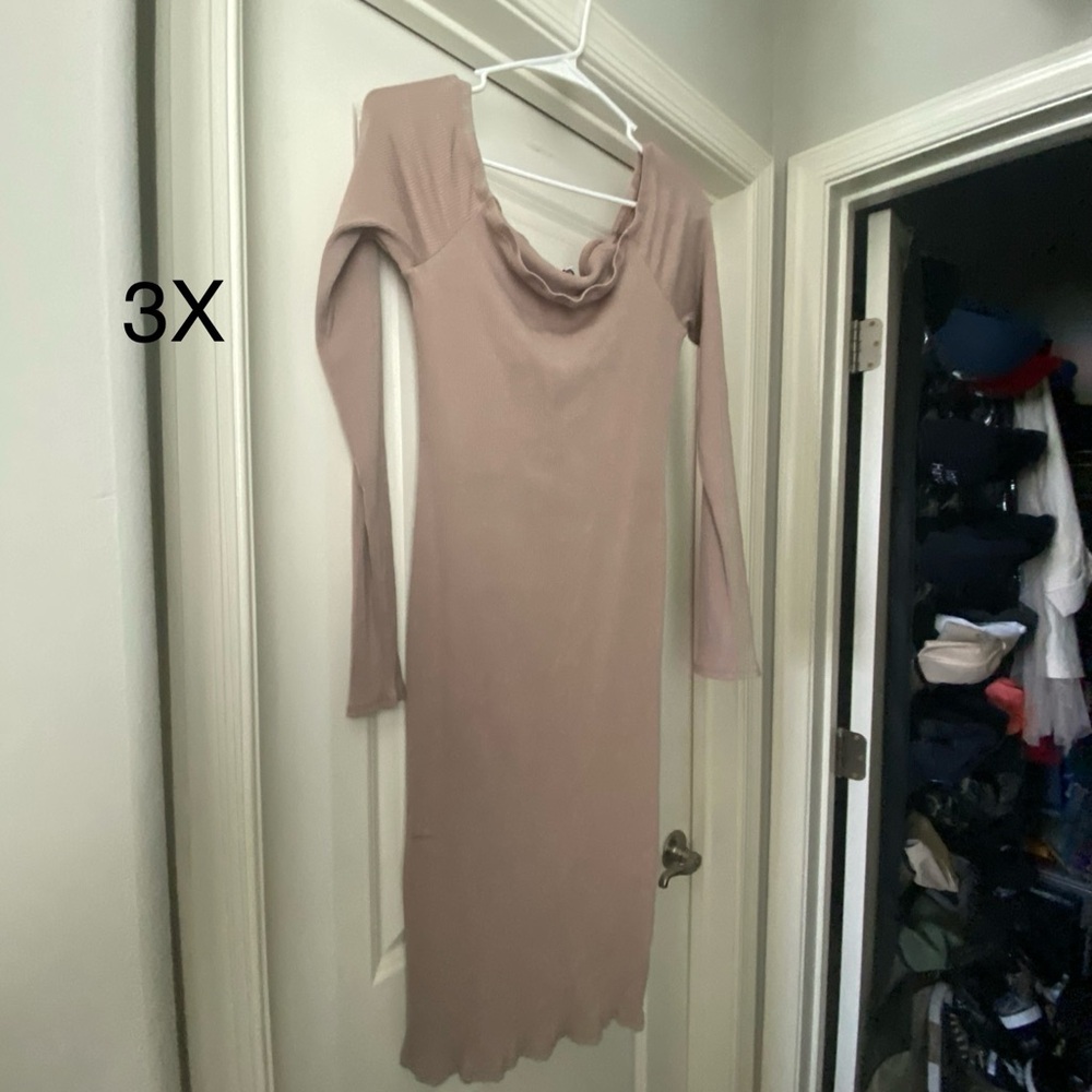 Fashion Nova Pink Bodycon Dress Sleeveless Scoop Neck